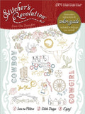Aunt Martha's Stitcher's Revolution Iron-On Transfers-Wild Wild West