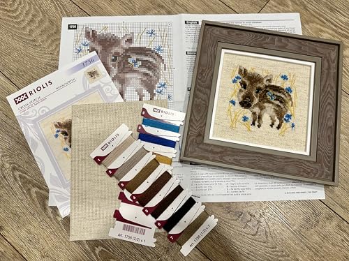 RIOLIS 1756 Little Boar Counted Cross Stitch Kit 5.12 x 5.12 in - style: Modern, Traditional