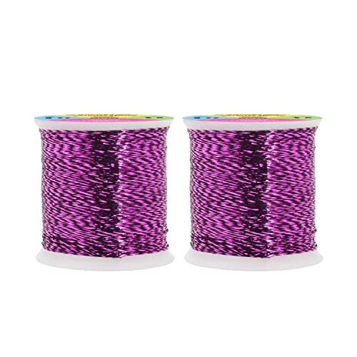 Mandala Crafts Metallic Purple Embroidery Floss for Sewing, 218 Yard Spool - color: Purple, size: 200M 218 Yards