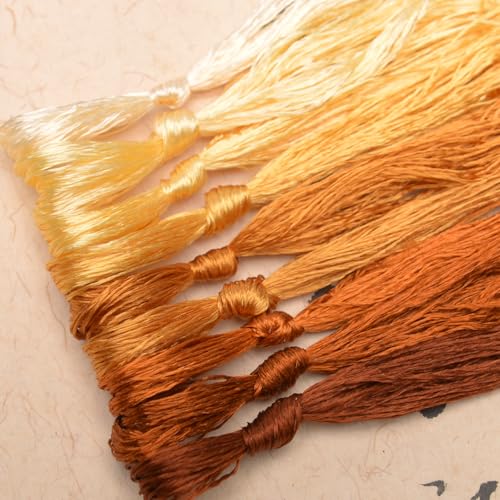 100% Mulberry Silk Embroidery Thread 9 Colors 110m Each (27) - color: 27