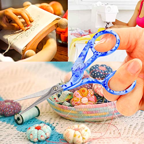 BIHRTC 4.5" Crochet Scissors Thread Snips with Protective Case - color: Celadon, size: 4.5inch