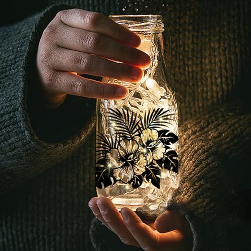 GLOBLELAND 18 Sheets Plants Leaves Rub on Transfer 3.9x3.6inch Flowers Home Decals Birds Cup Transfer Decals for Furniture Vase Glass Decorations Art Crafts Decorations - style: Plants Leaves