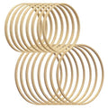 Worown 16 Pack (6” & 8”) Wooden Bamboo Floral Hoops Wreath Rings for Making Wedding Wreath Decor and Wall Hanging Crafts