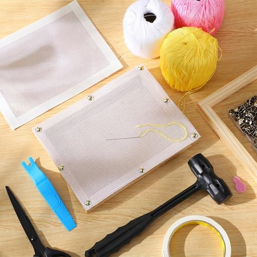 Knitgrip 8 Pack 8 x 8 Inches Needlepoint Canvas 14 Mesh