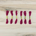 Embroidery Floss Pack – 6 Skeins, 8.7 Yards Each – Wine Red Embroidery Floss for Needlework, DIY Bracelets, Crafting, Weaving - color: Wine Red