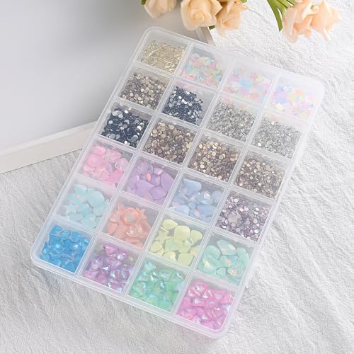 SUTOKAKA 24 Grids Plastic Bead Organizer - size: 24
