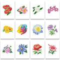 PeakLuv Small Diamond Art Kits Flowers Mini Diamond Painting Kit for Adults - color: Flowers 2