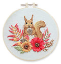 Awesocrafts Embroidery Kit, Squirrel, Animals Plants Flowers Full Range of Embroidery Starter Kits for Beginners Adults Kids DIY Handmade Easy Patterns (Squirrel) - color: Squirrel