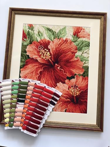 RIOLIS 1967 Hibiscus Counted Cross Stitch Kit 15.75 x 19.75 in