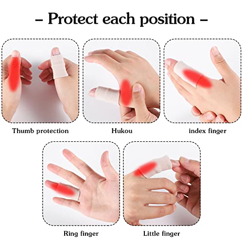 20 Pcs Finger Sleeves Protectors, Elastic Sport Finger Sleeves, Black/Nude - color: Black, light skin tone