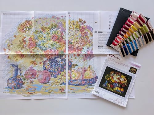 RIOLIS 2068 Still Life with Chrysanthemums Counted Cross Stitch Kit