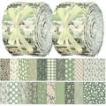 Hosuly 40 Pcs Sage Green Fabric Strips Jelly Elegant Quilting Fabric Scraps - color: Sage Green