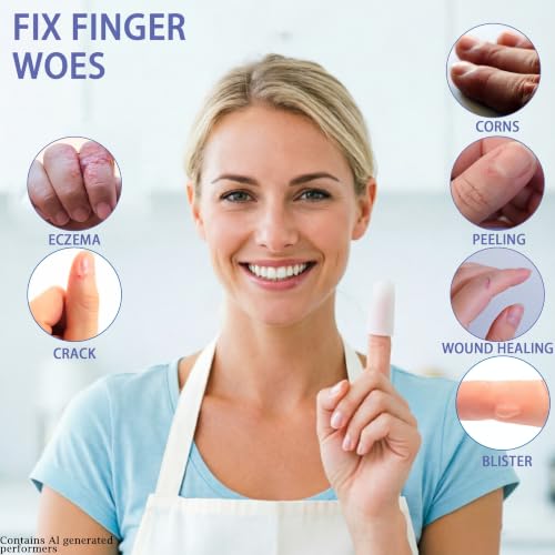 14pcs Gel Finger Protectors Finger Cots Silicone Fingertips Protection - color: White