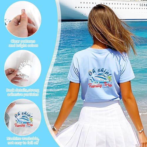 16 Sheets Cruise Iron on Transfers for T-Shirts - style: Family Cruise
