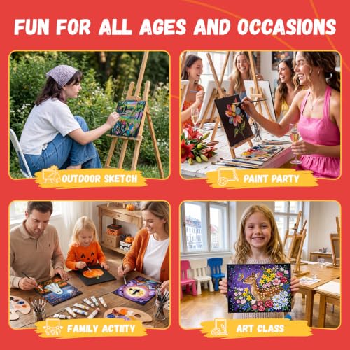 Simetufy 12 Pack 8x10 Black Canvas Boards for Painting, Flat Canvas Panels - size: 8"x10" Black