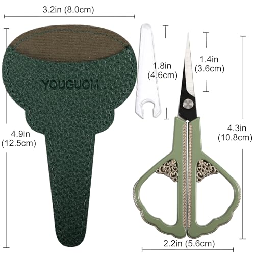 YOUGUOM Sewing Scissors, Small Sharp Embroidery Scissor - color: Light Green