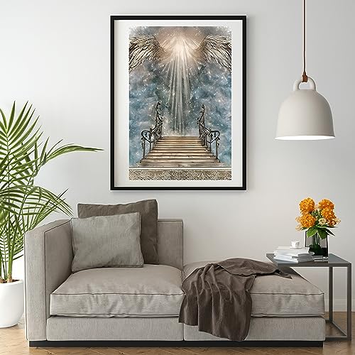 Moohue 14CT Stamped Cross Stitch Kits for Adults Beginners Angel WingsCounted Cross Stitch Kits for Adults Advanced (Angel's Wings) - color: Angel's Wings