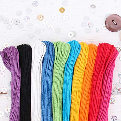 ThreadArt Embroidery Floss Kit in Rainbow Bright Colors - Six Strand Set - color: RAINBOW BRIGHT COLORS