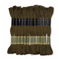 Pack of 12 Premium Embroidery Thread | 100% Egyptian Cotton Premium Skeins | Cross Stitch Embroidery Floss | Oeko TEX Certified Stranded Cotton | (Dark Olive Green 889) - color: Dark Olive Green 889