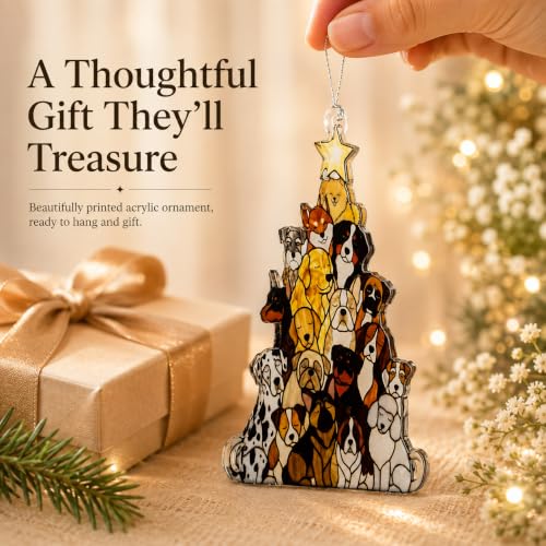 Dog Christmas Ornaments 2026, Dog Ornaments for Christmas Tree, Dogs Lover - color: Dog Tree 2