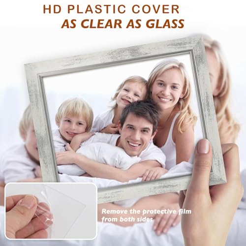 XUANLUO 4x6 Picture Frames Set of 4,Rustic Retro Photo Frame(White) - color: White-4pcs, size: 4×6 inch