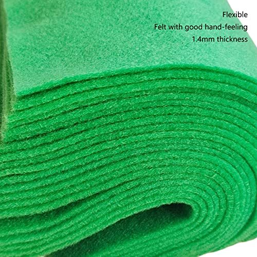 Jtnohx Soft Felt Fabric Flexible Craft Felt Sheets Green 6" 20Pcs 1.4mm - color: Green