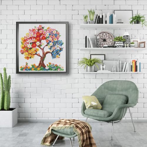 Tree of Life Flower Christmas Stamped Cross Stitch Kits for Adults Beginner - color: Flower Tree Cross Stitch Kits