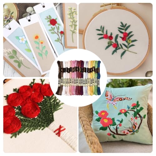 157.5 Yards Cross Stitch Floss Embroidery Thread for Hand Sewing - color: Mixed Soft Color