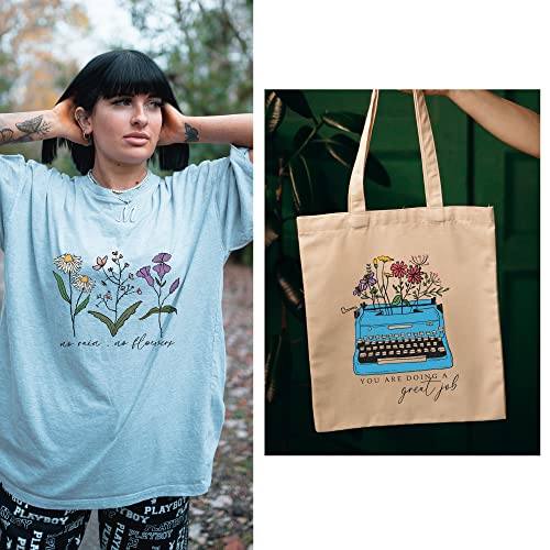 8 Sheets Vintage Flowers Iron On Transfers for T-Shirts - Flowers Htv Heat Transfer Vinyl Iron On Decals Patches Design - Iron On Stickers T-Shirts Clothing Hats Pillows Backpacks for Women Crafts