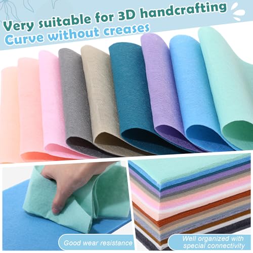 Tegeme 100 Pcs 8 x 12 Inches Felt Sheet for Craft Thin, Morandi Series - color: Morandi Series