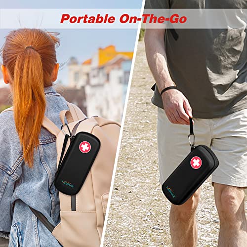 MEDMAX Epipen Medical Carrying Case Hard Shell EVA Travel Organizer Bag - color: Black