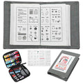 Kegeeei 1 Set Portable Embroidery Stitch Book Kit, Embroidery Sampler Practice Book with Complete Sewing Set, All-Scenario Stitch Guide & Tutorials for Beginners & Craft Lovers