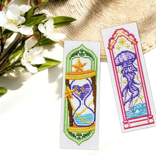 ORIGACH 6 Set Fairytale Castle Window Cross Stitch Bookmark Kit - style: Fairytale Castle Window