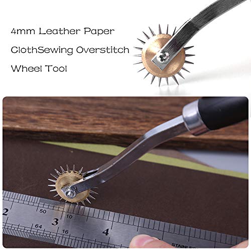 Lunarm Tracing Wheel Sewing Tool 3pcs Steel Needle Point Tracing Wheel - color: Black Wood Yellow