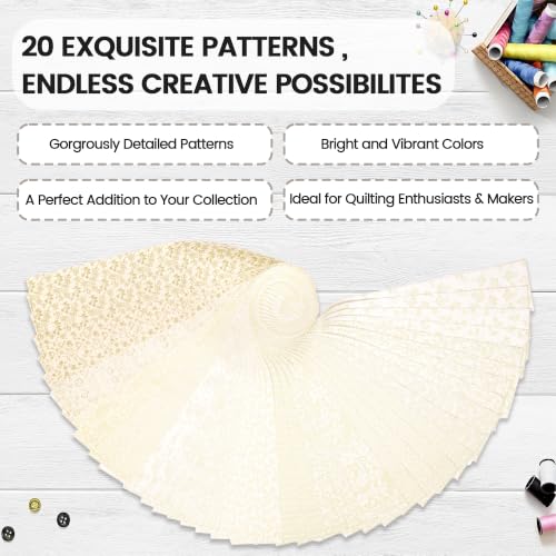 Craftido-20 Options-100% Cotton Jelly Roll Fabric Precut Strips for Quilting, Crafting, and Sewing, 40 Strips 2.5" x 44" Assorted Bundles for Rugs, Quilts, DIY Crafts and Home Decor-Tonal Neutral - color: Tonal Neutral