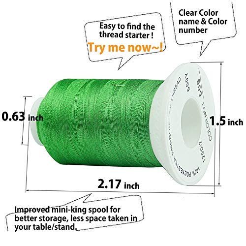 Simthread 120 Madeira Colors Polyester Machine Embroidery Thread Kit
