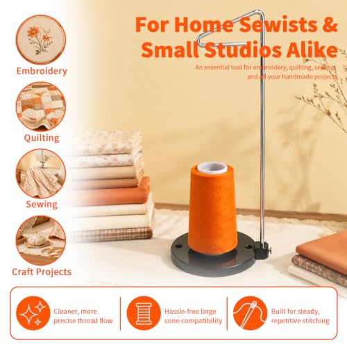 Thread Stand for Sewing, Metal Cone Holder for Sewing Fits 500-5500Y Cones