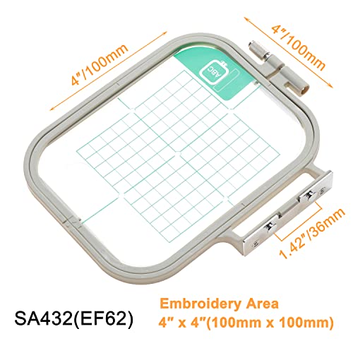 New brothread Embroidery Machine Hoop SA432 with 4"x4" Embroidery Area - size: 4"×4" - SA432
