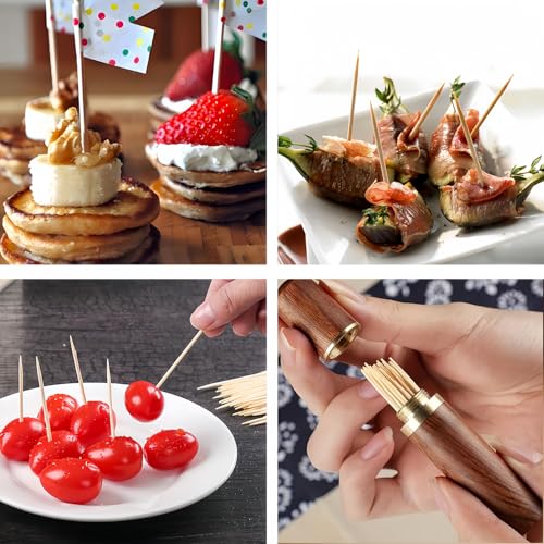 9 Pcs Toothpick Holder Portable Wood Toothpick Case