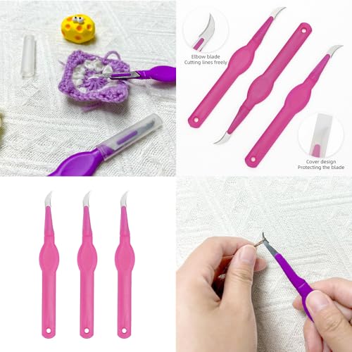HAHIYO Pink Seam Ripper Ergonomic Grip Thread Stitch Remover Tool Sewing Stitch Cutter Thread Ripper Unpicker Sewing Accessory&Supply for Crafting Notions Quilting Sewing Hem, 5.4-Inch 2PCs