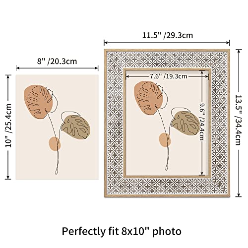 Boho 8x10 Picture Frame Moroccan Photo Frame Set of 2 - color: Boho Cross White, size: 8x10