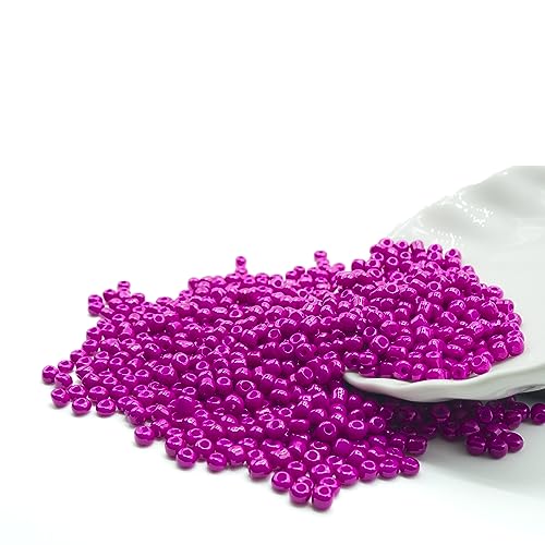 4mm Beads for Jewelry Making, 1000 Pcs Pony Beads Bulk for DIY Bracelet Earring Necklace Craft Supplies (Rose Red) - color: Rose Red