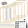 6 Pack 16x20 Inch Canvas Stretcher Bars, DIY Wood Canvas Frame Kit for Oil Painting, Paint by Numbers, Poster, Embroidery Stitch & Needlepoint Art Projects - size: 6Pack 16x20In