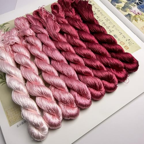 100% Mulberry Silk Embroidery Thread 8 Colors 110m Each (35) - color: 35