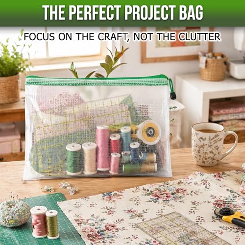 10 Pack Mesh Zipper Pouch Bags 10x14 inch - Plastic Zipper Pouches for Organizing - Document Bags With Zippers - Letter Size Zippered Pouch - Document Pouches With Zippers - size: 10 Pack 10x14
