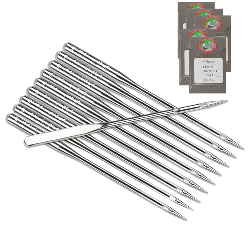 50 Pcs Embroidery Sewing Needles for Brother Machine Needles Size 90/14 130/705H HAx1 Sewing Needles for Brother Sewing Machine (5 Pack of 10 Needles) - style: 90/14- 50 pack