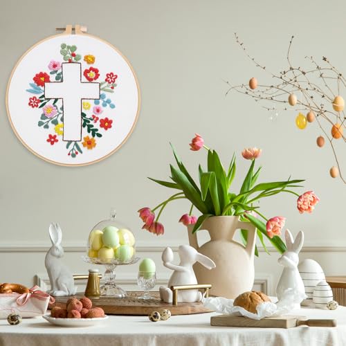 Louise Maelys Cross Embroidery Kit for Beginner(Easter Jesus) - color: Easter