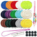 Luckkyme 30 Pack Replacement Drawstrings Drawcords for Pants Sweatpants Hoodies Scrubs Jackets Shorts, with 3 Pieces Drawstring Threader Tool 53" Long