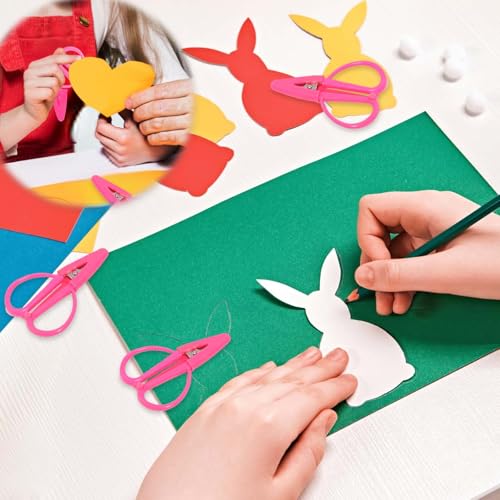 Mini Scissors, 3 Pcs 2.6x1.6 Inch Tiny Travel Scissors Portable Small Craft Scissor with Cover Stainless Steel Detail Sewing Scissor for DIY Embroidery, Paper Cutting, Sewing (Pink) - color: Pink