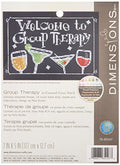 Dimensions Group Therapy Counted Cross Stitch Kit, Mini Cross Stitch, 5” x 7” - color: Group Therapy